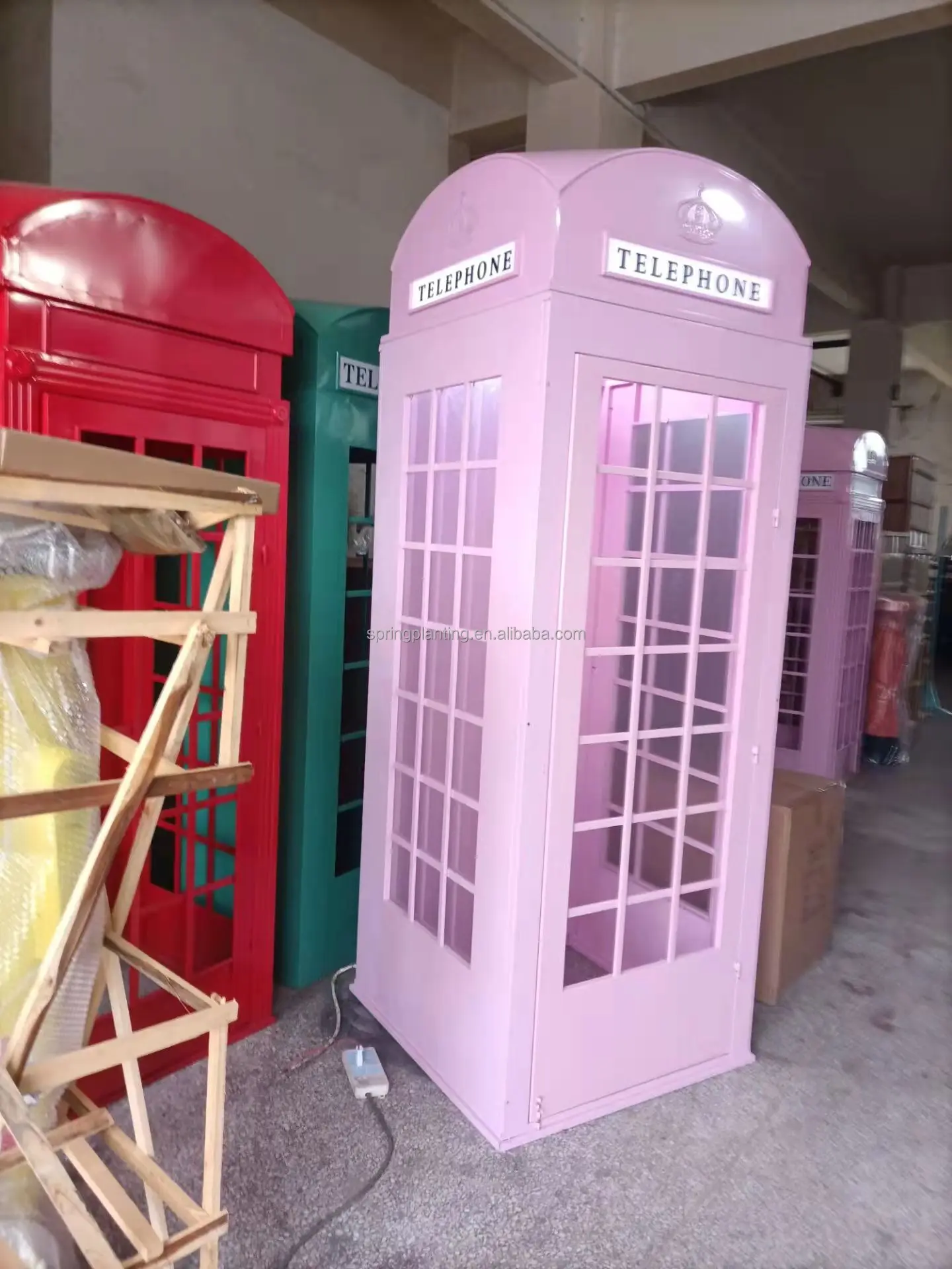 Pink Telephone Booth Photography Props For Wedding Wedding Decor London