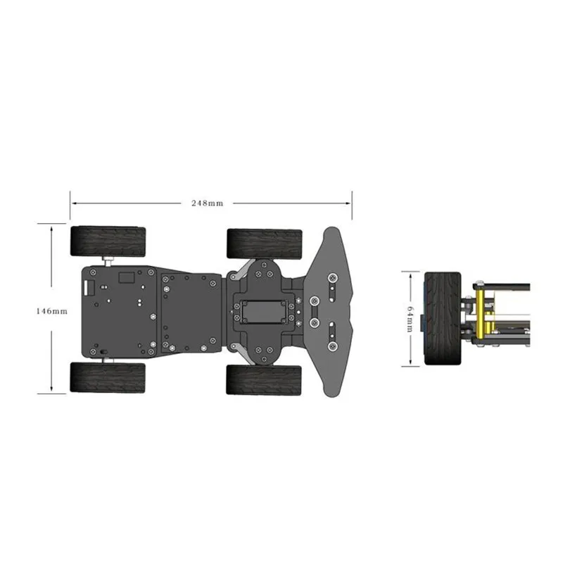 4 Wheel DIY Robot Car 4WD Chassis Smart Car
