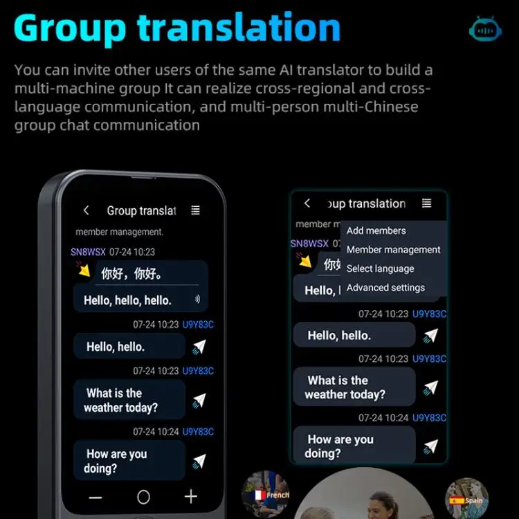 Z15W Smart AI Translator - 139 Languages, 3.1-Inch Screen