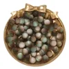 perles mates irisées - rose-brun-vert