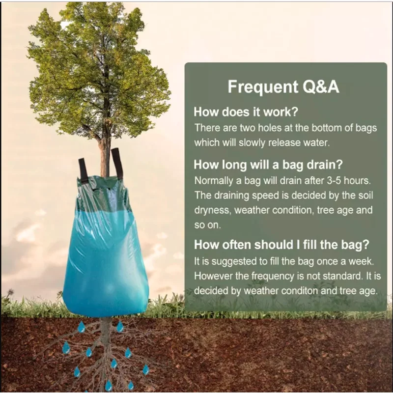 20 Gallon Slow Release Tree Watering Bag UV Proof PVC Irrigation Watering Bag