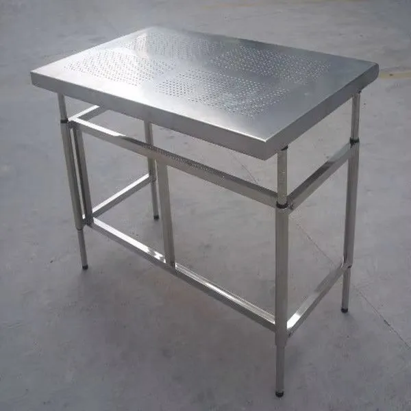 Durable stainless steel worktops for slaughterhouses and meat processing plants
