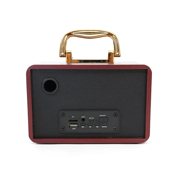 Trending 2024 Vintage Record Player Mini Wood Radio Shape Blue Tooth Speaker Bookshelf Speaker Outdoor Speakers