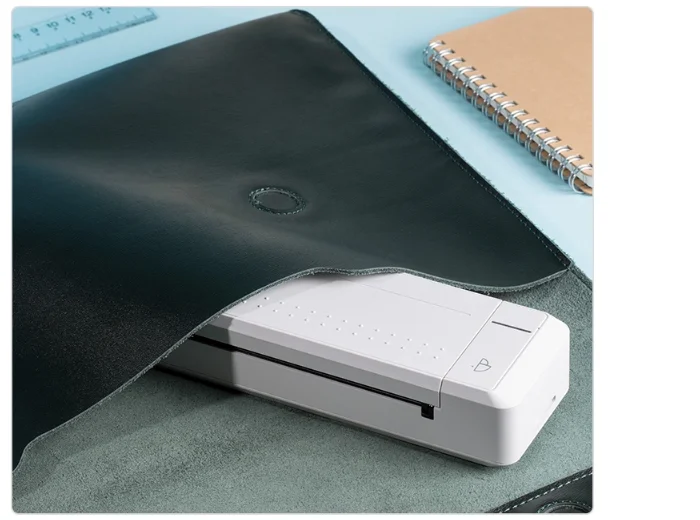 Portable Strip Simple White Design Printer Supports Blue-tooth Wireless A4 Paper Thermal Printer