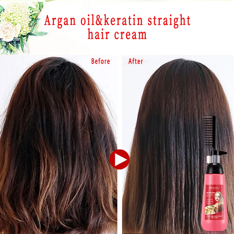 Private Label Brazilian Keratin Straightening Protein Hair Cream Treatment for female