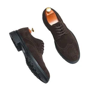 Men's Brogue Shoes for Wedding Dress Lace-Up Closure for Spring Summer Autumn Seasons with EVA Insole