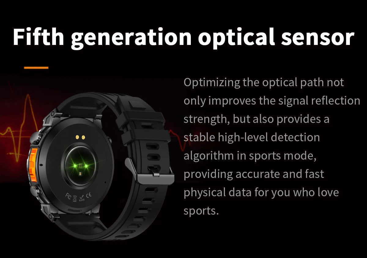 Smartwatch Mit Amoled Display Gps Kompass Und Gesundheitscheck_voghion.com