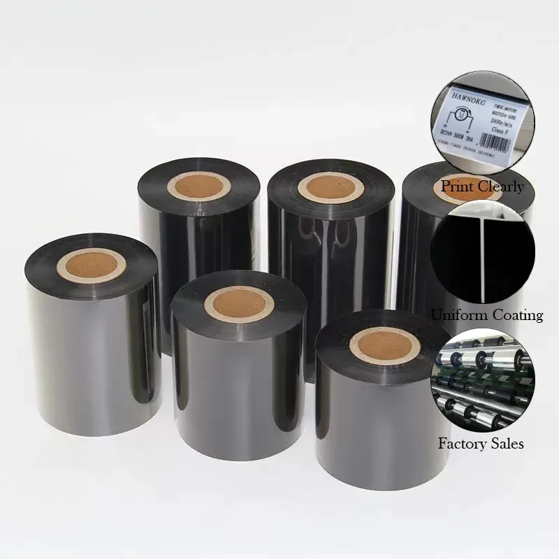 110mmx450M Premium Black Resin Thermal Transfer Ribbon Barcode TTR 110x450 110x300m Compatible Zebra Printers Ribbon