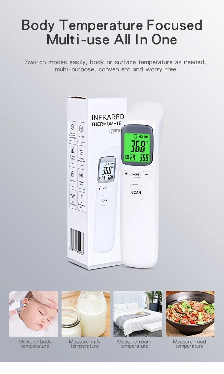 Portable Thermometer For Adults And Children Medical Non-contact ...