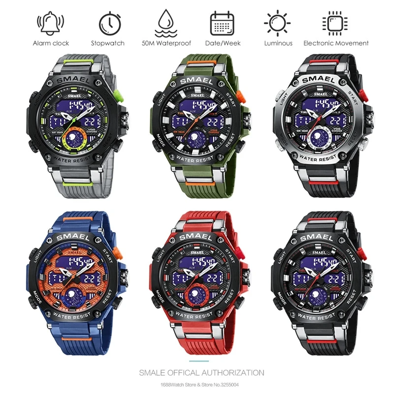Waterproof Watches Smael G Shock Watch SMAEL 8069 Sport Watch Men