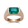 18K Lab Created Emerald Ring