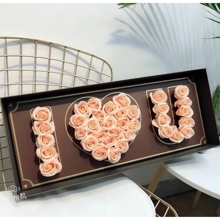 Wholesale Custom Foldable Valentine's Day Roses Flower Gift Box I Love