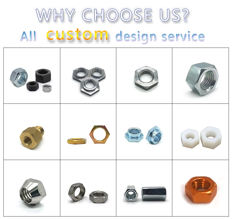 Factory Direct Supply CNC Machining Hexagon Lock Nuts Hex Hexagon Nut
