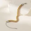 Bracelet chaîne tressée à trois couches xkb2059-trois couleurs
