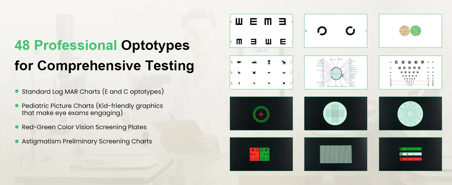 High Standard Optometry Equipment Digital Eye Chart LCD 215D Portable Vision Chart Snellen for Eye Test