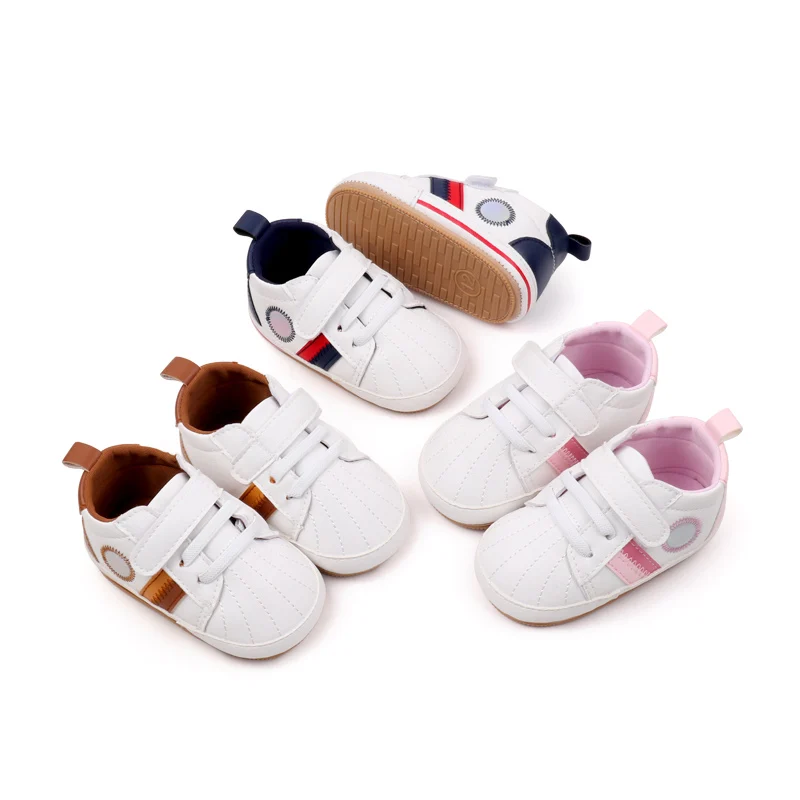 Unisex High Quality 2025 Spring Autumn Style Casual Shoes Anti-Slip Soled Toddler Walking Shoe Boys 6-12-15 Months Flat Design