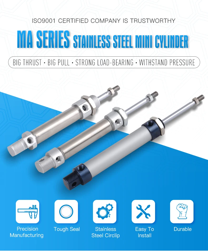 Mal Mini Pneumatic Gas Cylinders Double Acting Pneumatic Cylinder Buy