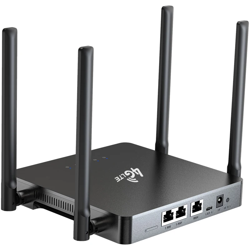 Plery R624 4G LTE CPE Router Modem with WPS Encryption 300 Mbps Data Network Switches 5G & 2.4G Wi-Fi Frequencies for Home Use