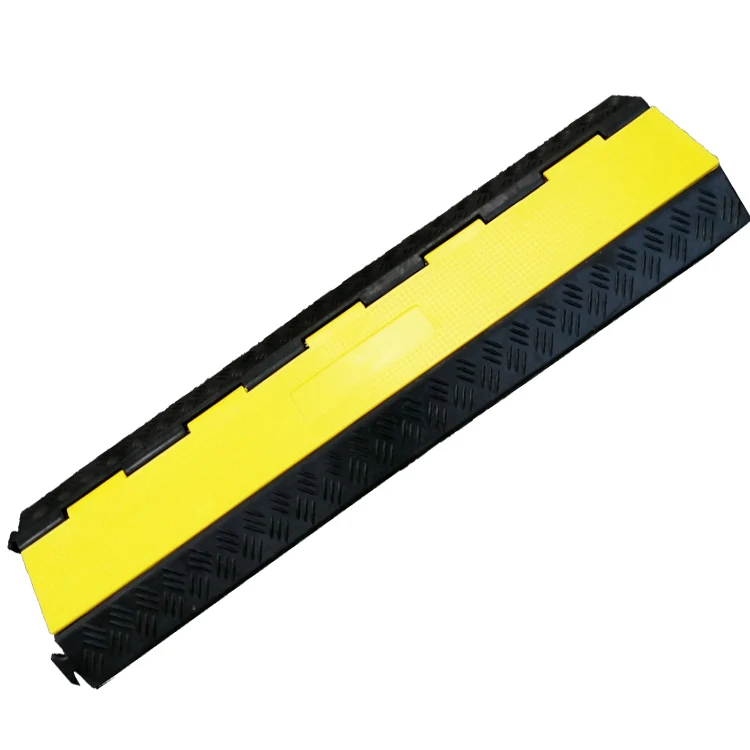 2 Channel Hose Cord Cover Guard Rubber Floor Electrical Protection Cable Ramp