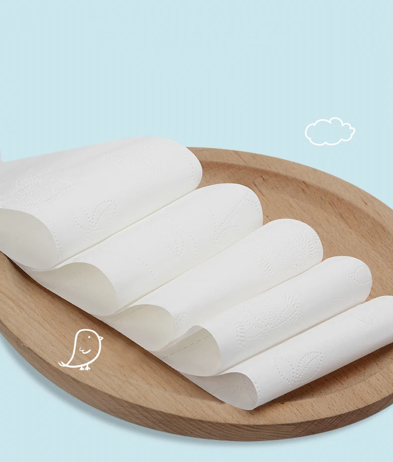 Wholesale Toilet Paper 2/3 Ply Roll Tissue Custom Wood Pulp Cheap