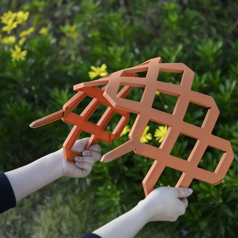 Great Ideas Set of 4 Mini Garden Mesh Fence Panels Plastic Lawn Edging for Plant Borders and Flowerbeds