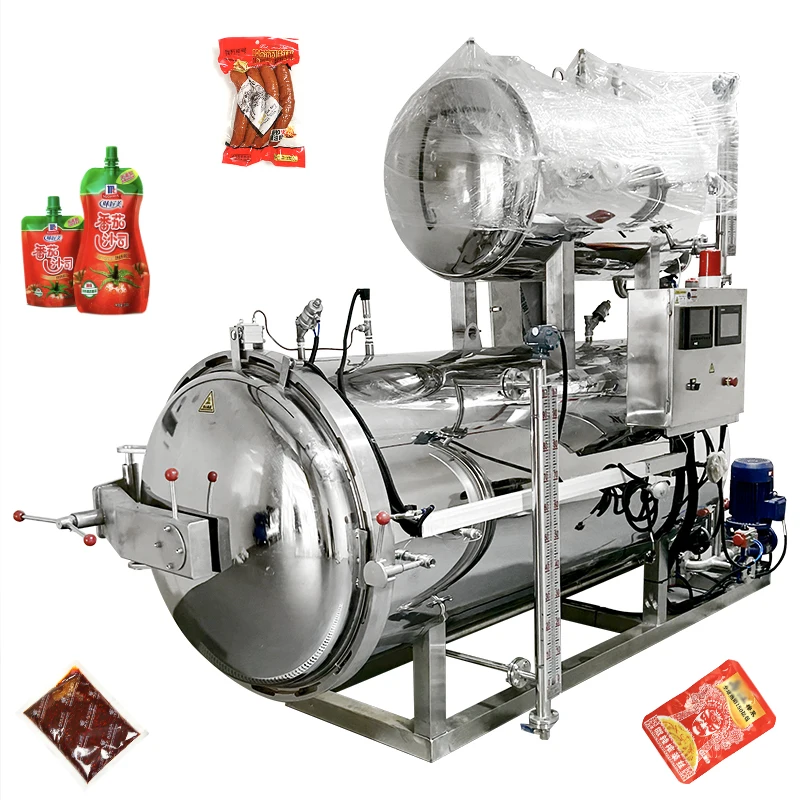 1000L Ketchup Tomato Paste Autoclave Food Sterilizer High Temperature Food And Beverage Steam Heating Retort Machine details