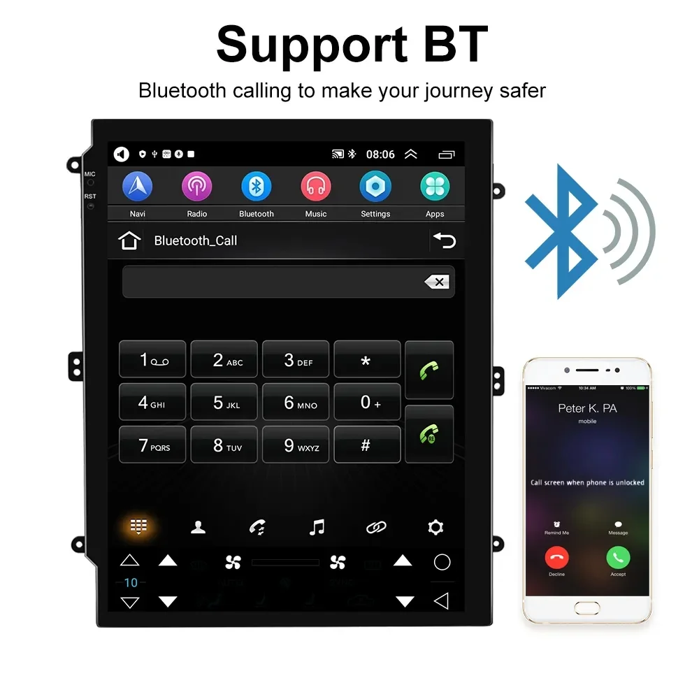 Estilo Tesla Universal 9,7 pulgadas Android Car Radio Automotive Multimedia GPS Player