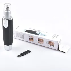 Электрический триммер для носа, мужской триммер из нержавеющей стали для волос в ушах и носу