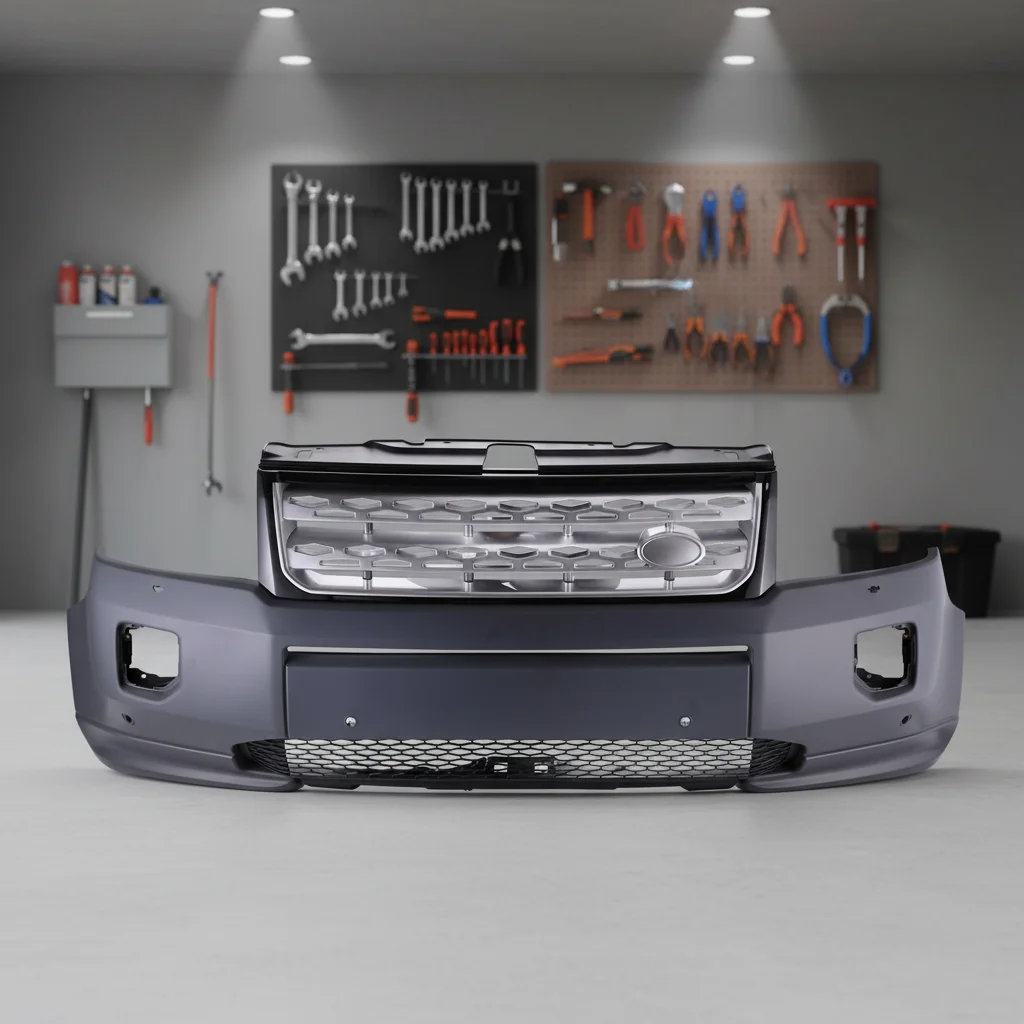 LR040836-B/040840 Assembly Front Bumper Spray Holes(silver Grille) Primed for LAND ROVER Freelander 2 2013-2015