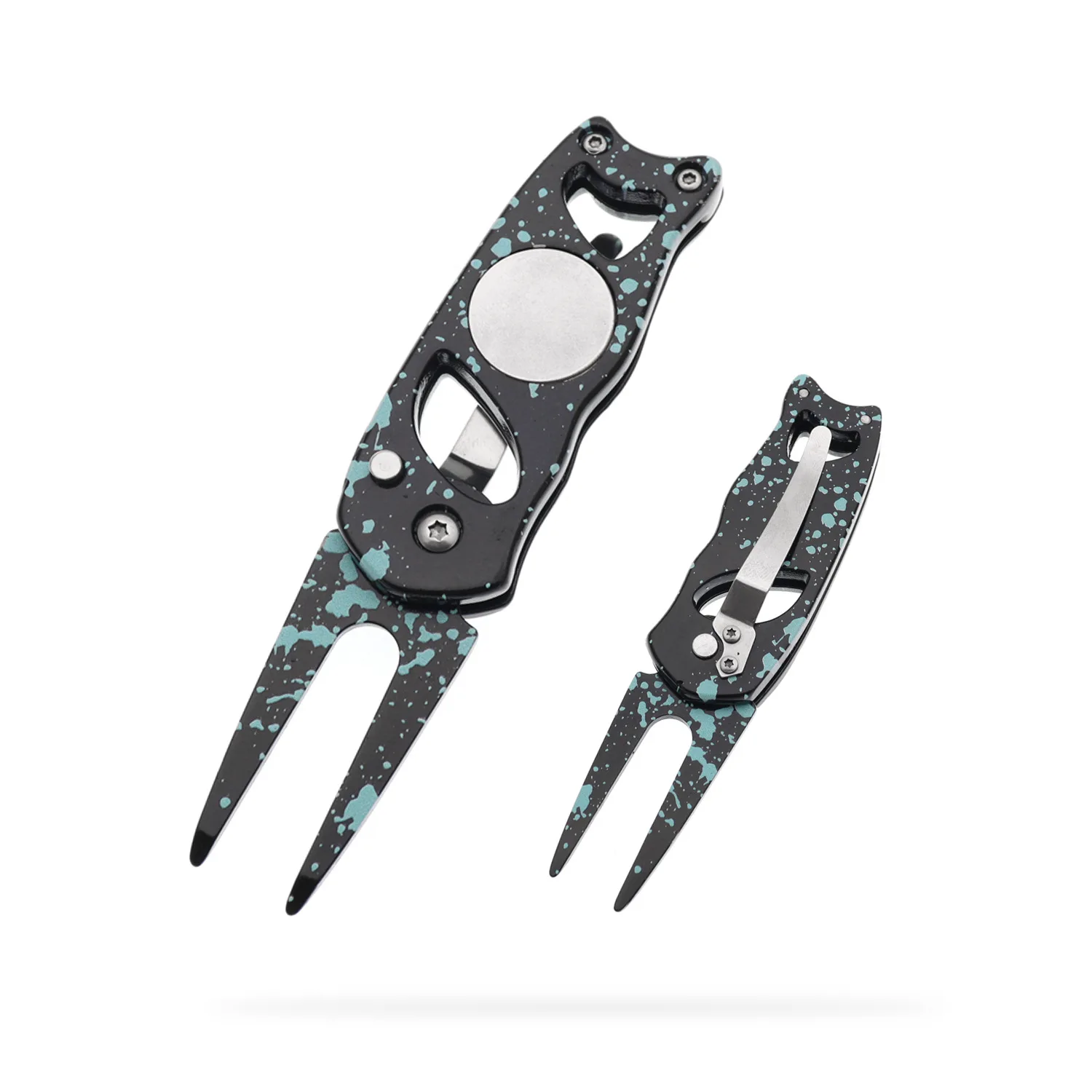 New 2023 Colorful Foldable Custom Golf Repair Divot Tools Golf