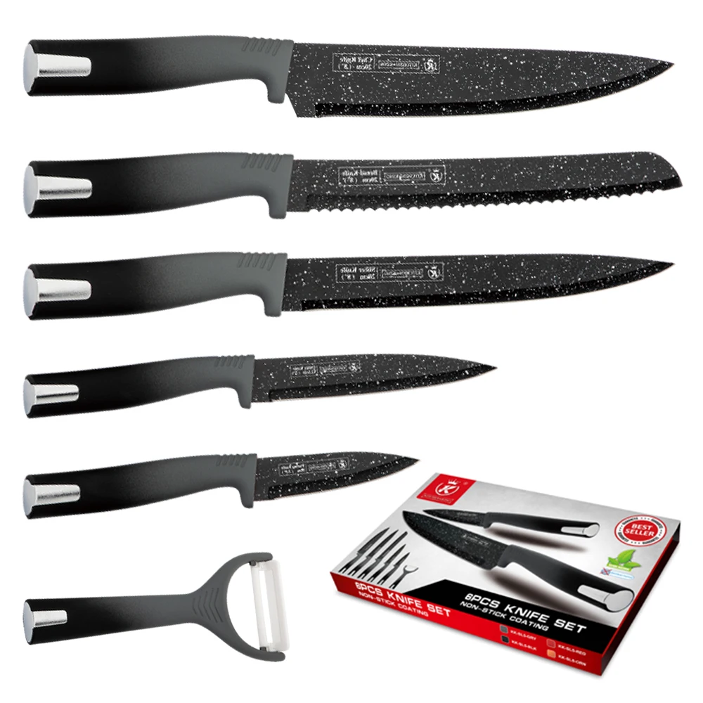Kitchen King knife set professional BLACK Gradient 6 pieces knife