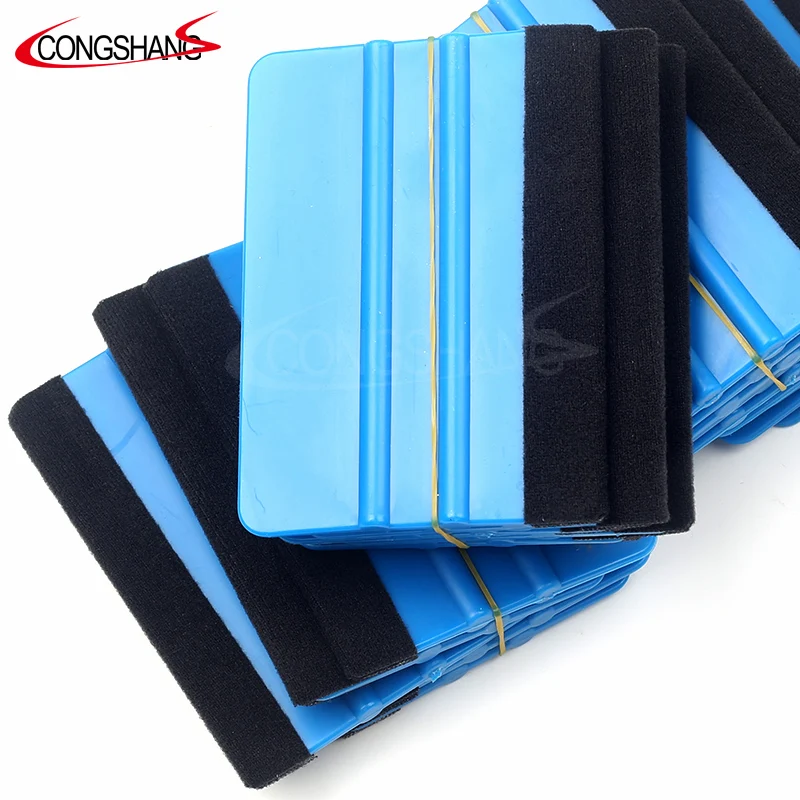 Vinyl Wrap Install Tool with Black Fabric Felt Car Wrapping Squeegee Scraper Plastic Squeegee