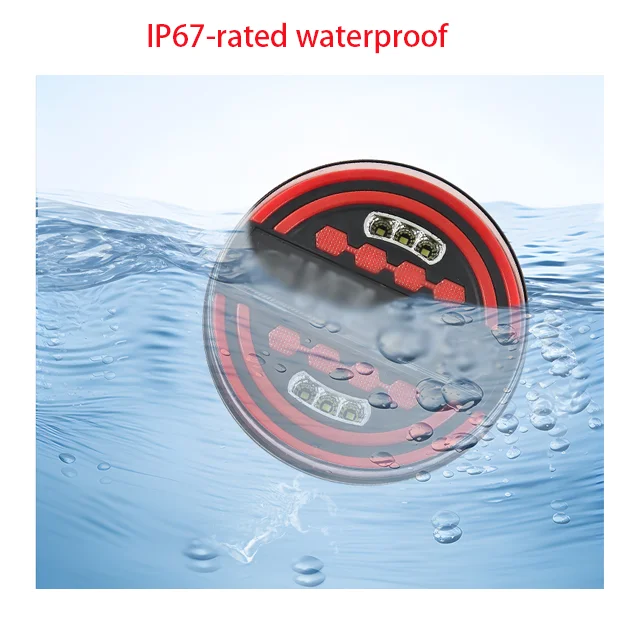 New Style 4 Inch 24V LED Round Trailer Tail Lights Flowing Lights Rear Lamps for VOLVO Trucks 5