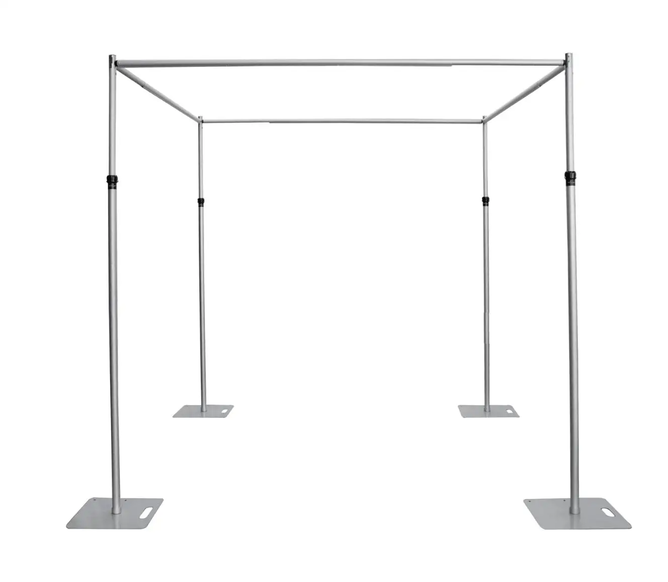 Aluminum Alloy Pipe and Drape Adjustable Backdrop Stand for Outdoor Wedding Party Decoration Curtain Retractable Rod
