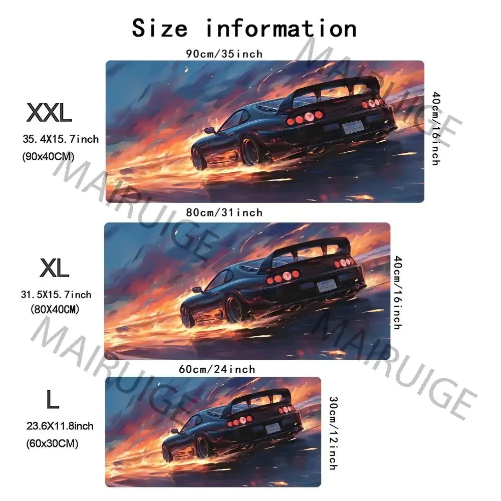 Japanese Painting Style Car Cool Stylish PC Gaming Mouse Pads Gamer Mats Teclado Ergonom aperçu 11