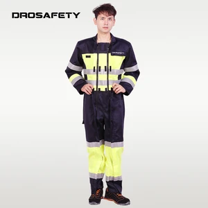 Welding Electric Mechanic Safety Work Clothes Hi Vis Antistatic Flame Retardant Working Coverall