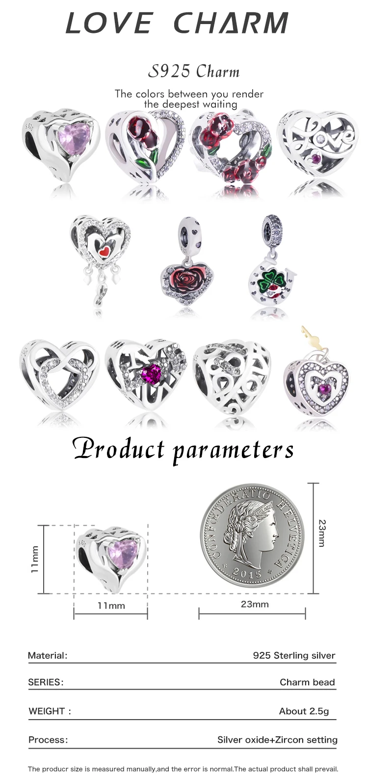 Sterling Silver 925 Jewelry Unlimited Love Charming Beads Clover Charm