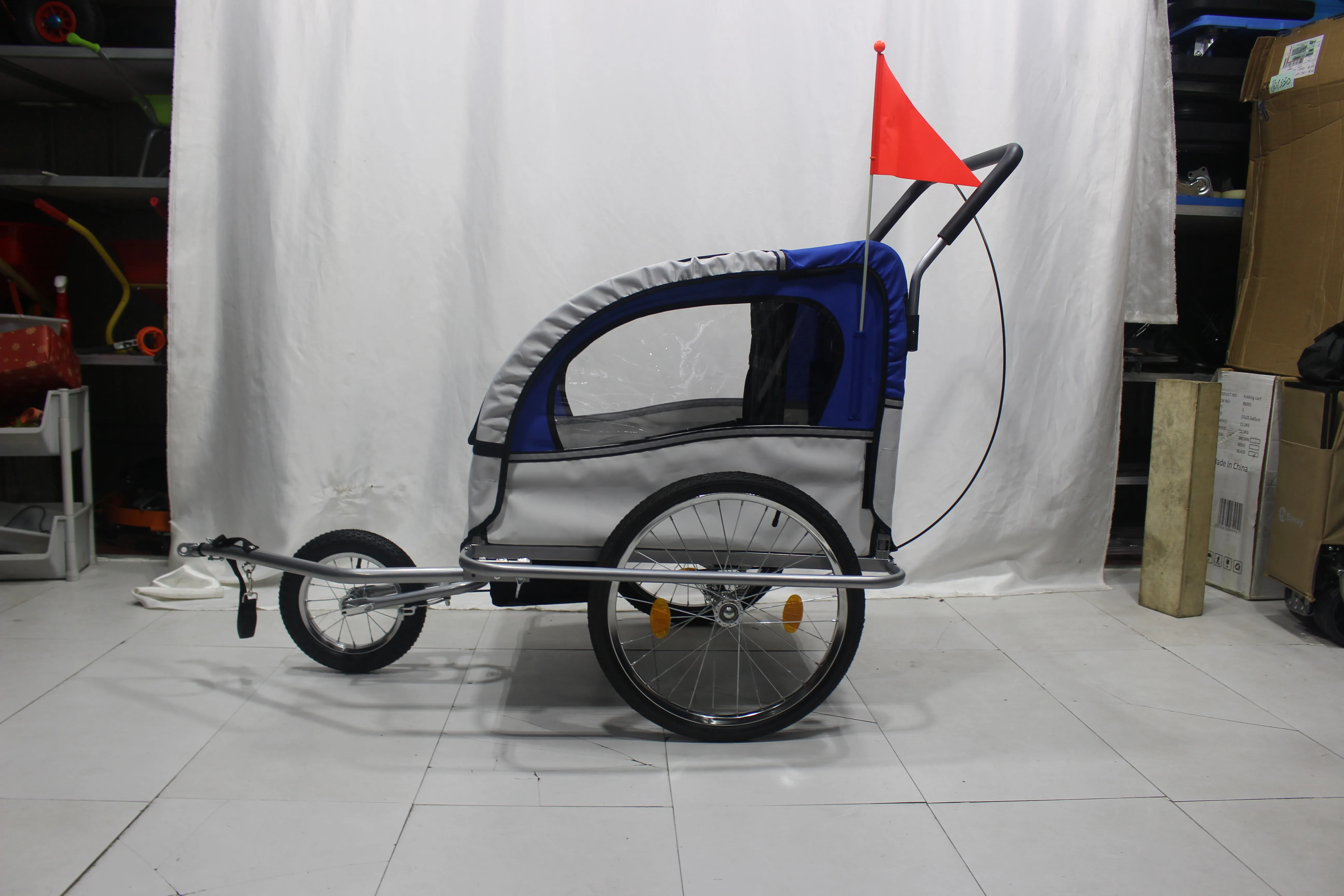 Folding Bicycle Dog Trailer Bike Cargo Trolley Pet Carrying