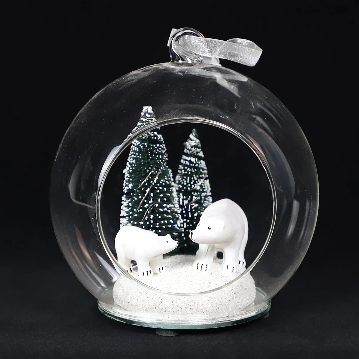 Factory Direct Sell Cheap Christmas Hanging Ball Christmas Glass Open 8cm Decorative Hanging Clear Glass Ball Ornament