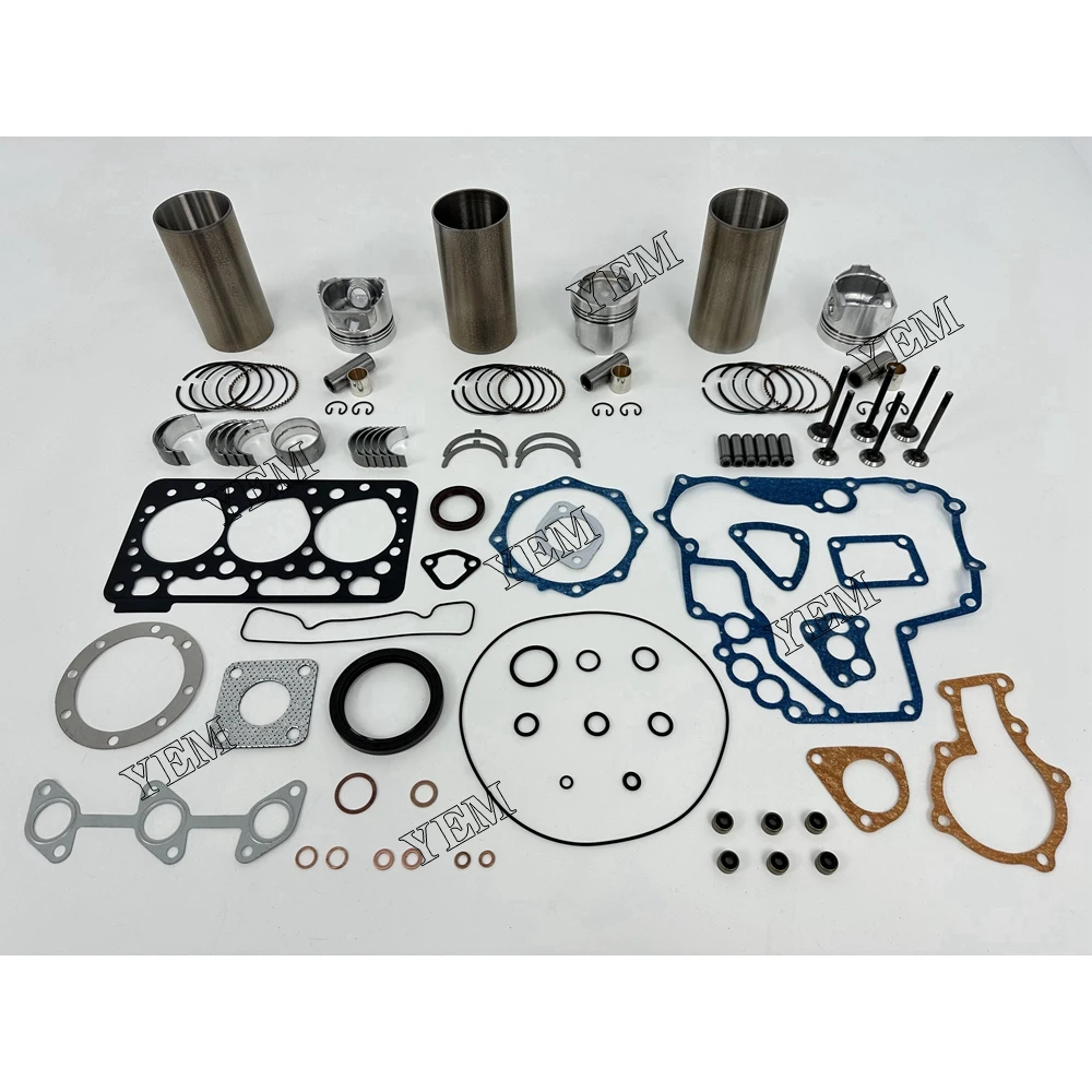 WG750 Overhaul Rebuild Cylinder Liner Kit Overhaul Gasket Kit Engine Main Bearing for Kubota