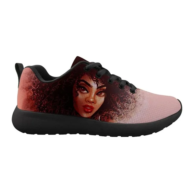 Fashion Sneakers Teenager Black Girls Magic African Flat Shoes Women Mesh Shoes Ladies Lightweight Autumn Flats - Image 2