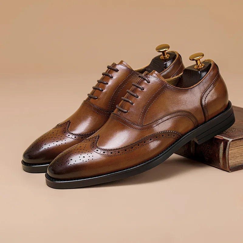 Men's Casual Leather Shoes Italian Classic Brand