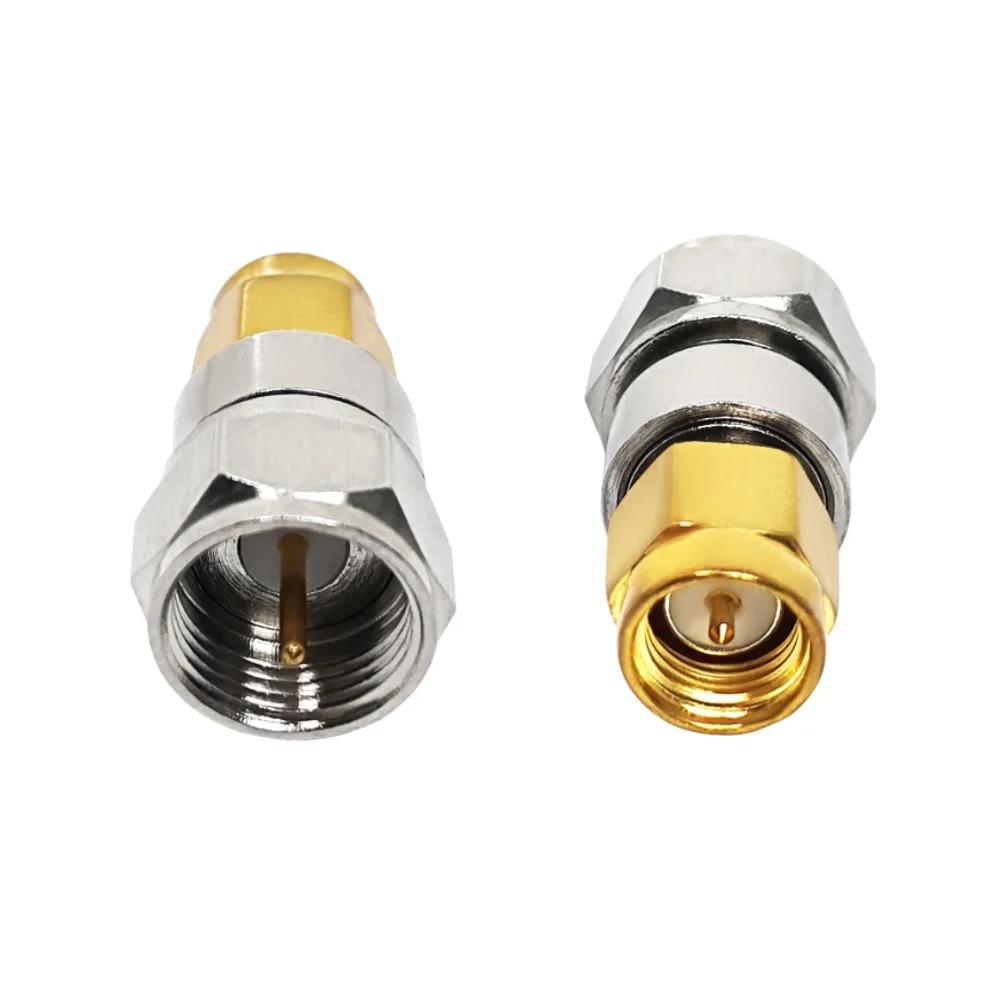 Wholesale F Male Plug to SMA Male Plug RF Coax Coaxial Adapter Connectors for Antenna Wire Terminal