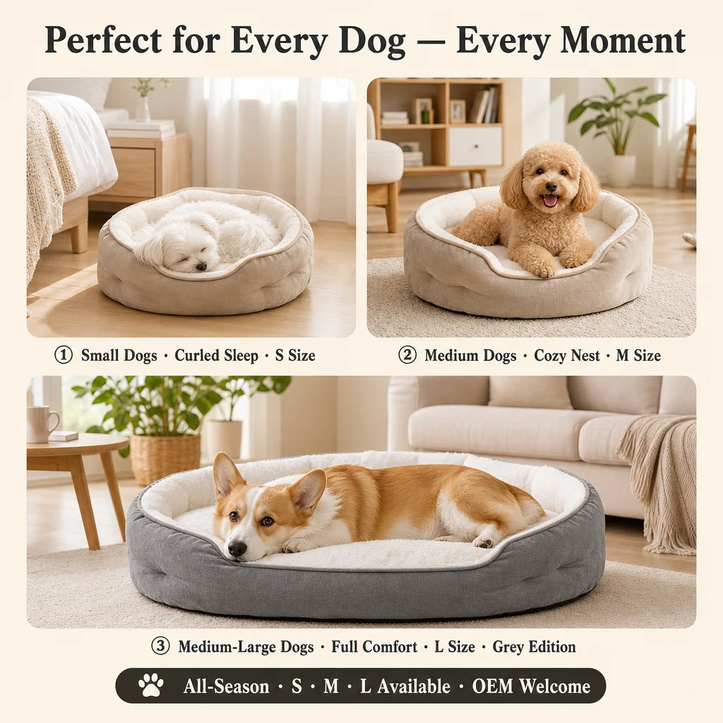 Scalloped Pet Nest Bed Plush Outer — Product details 8