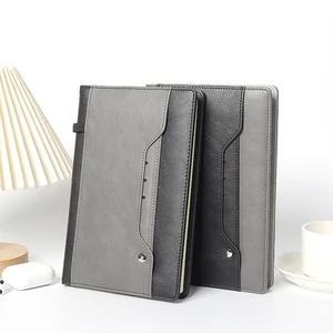 Custom PU Leather Hardcover Business A5 Notebook Flexible Cover Sustainable Recycled Planner Agenda for Promotion