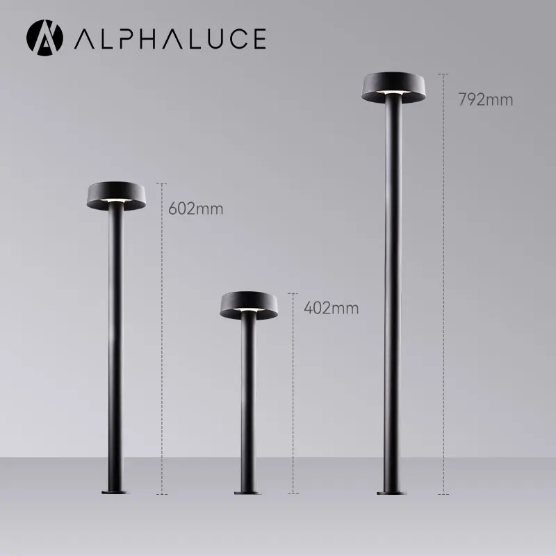 New Design Customized 400Mm 600Mm 800Mm Outdoor Lawn Lamp Hotel Villa Landscape Pillar Post Dc24V Led Bollard Light