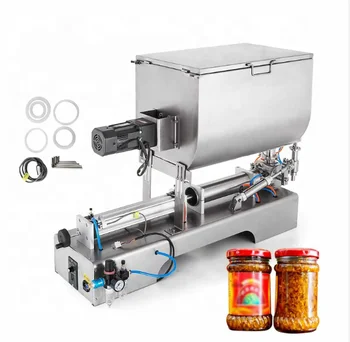 paste filling machine with mixing and heating dual nozzle paste filling machine