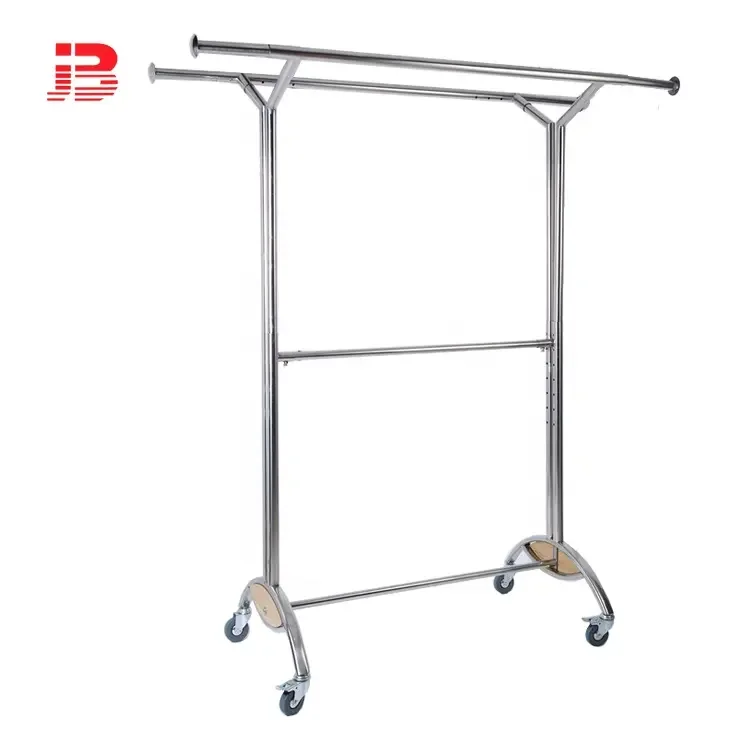 Clothing Store Metal Clothing Garment Rack/ Movable Clothes Hanger Display Rack details