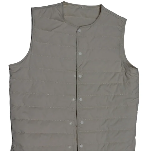 Women's Autumn and Winter Light Cotton Jacket Inner Waistcoat with round Neck and Collarless Vest Thin Tank Tops