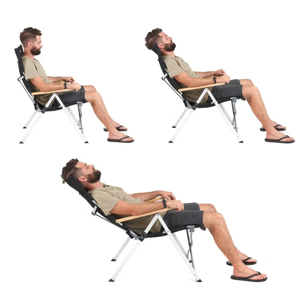 Naturehike outdoor camping kursi lipat folding beach chair recliner luxury camp chair